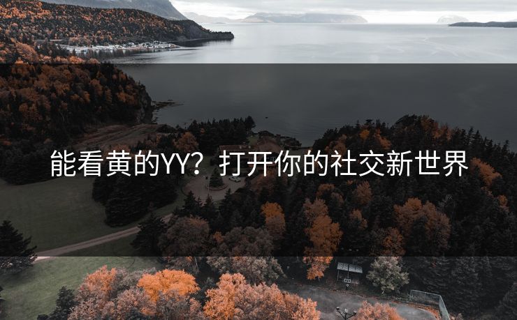 能看黄的YY？打开你的社交新世界